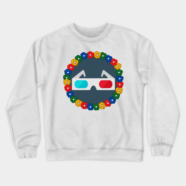 Heathervision - Heathers Musical Design 3D Glasses Crewneck Sweatshirt by sammimcsporran